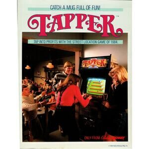 Bally Midway Tapper Arcade Game Flyer 1984 Original Video Bar Fun Retro Vintage